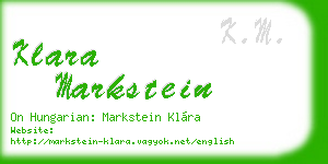 klara markstein business card